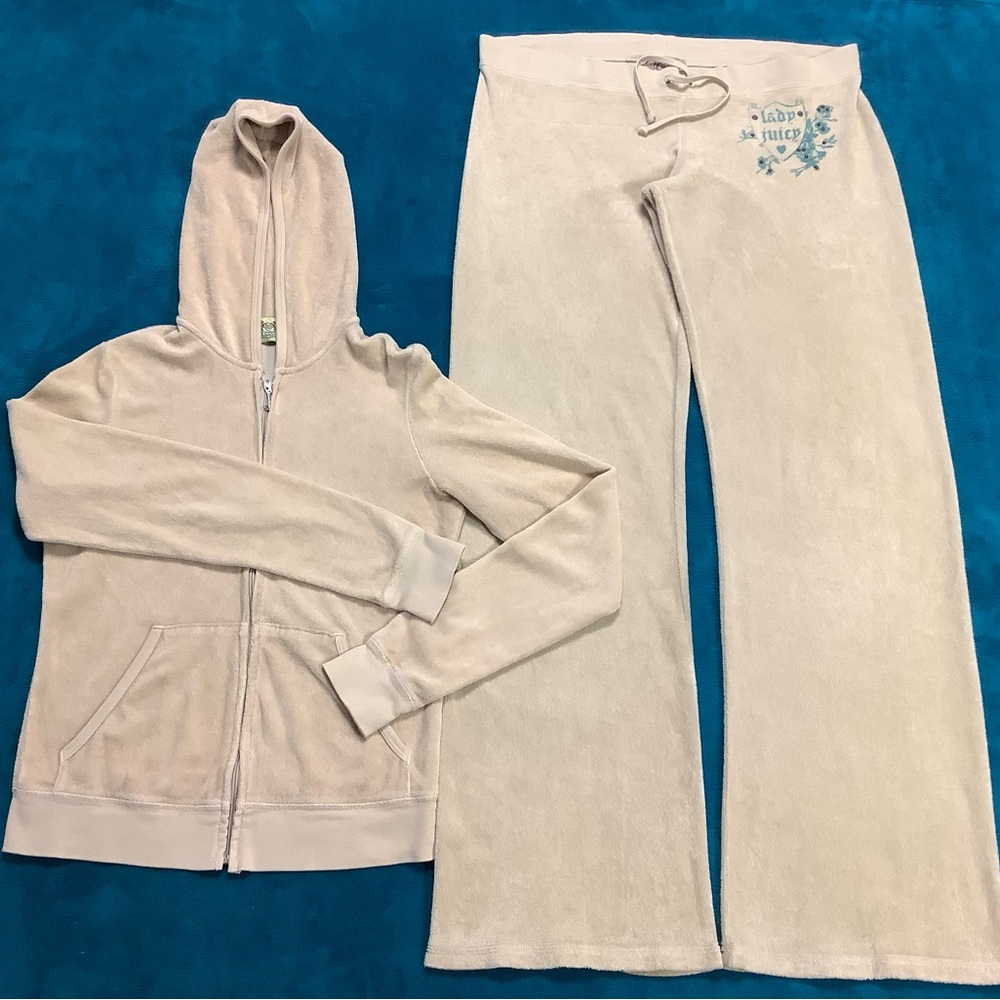 Juicy Couture Terry Sand Pants 30 x 33 Zip Up Hoodie
